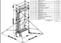 Mobiles Aluminiumeinfaches Turm-Baugerüst des gestell-Turm-langlebigen Gutes 7.5m