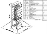 Stabile Stahlbaugerüst-System-beweglicher leichter Gestell-Aluminiumturm